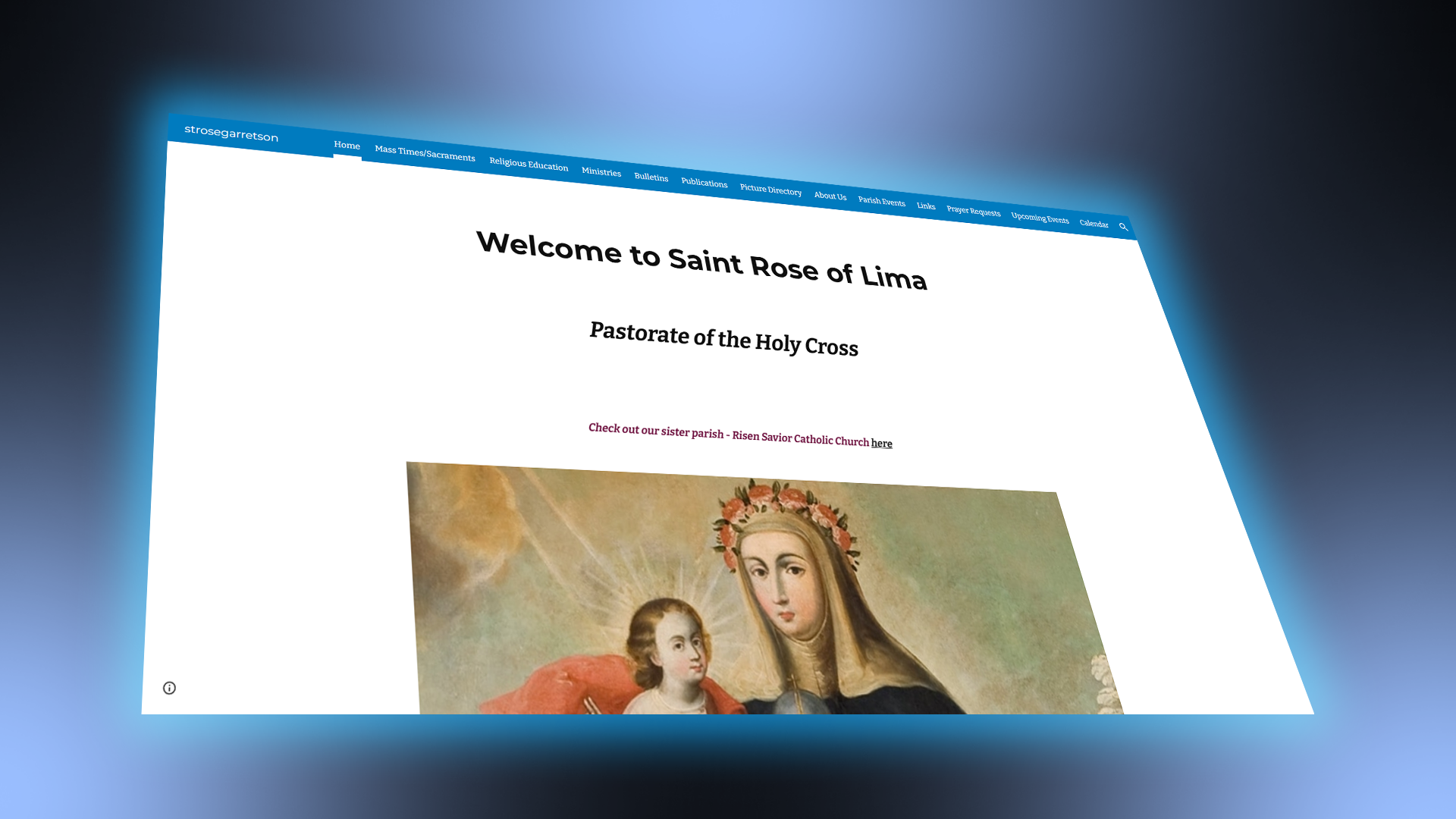 St. Rose of Lima Parish Website (Concept Prototype) visual
