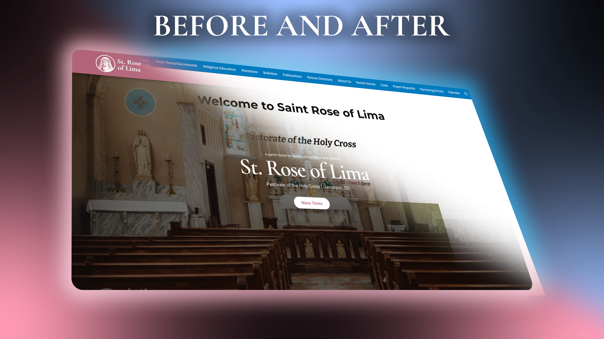 St. Rose of Lima Parish Website (Concept Prototype) visual